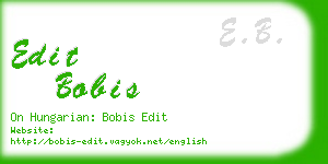 edit bobis business card